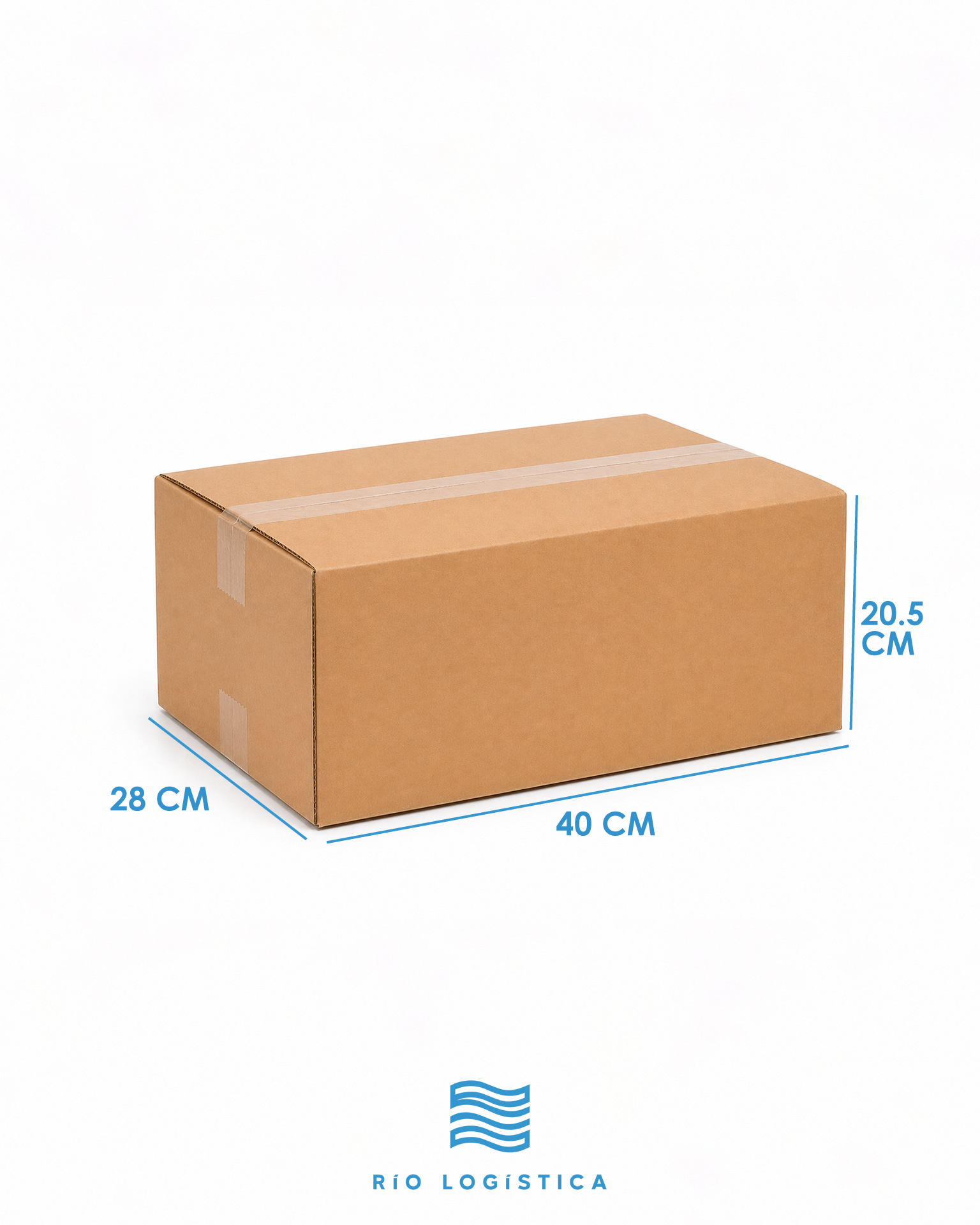 Caja de cartón corrugado 40x28x20,5 cm para envíos