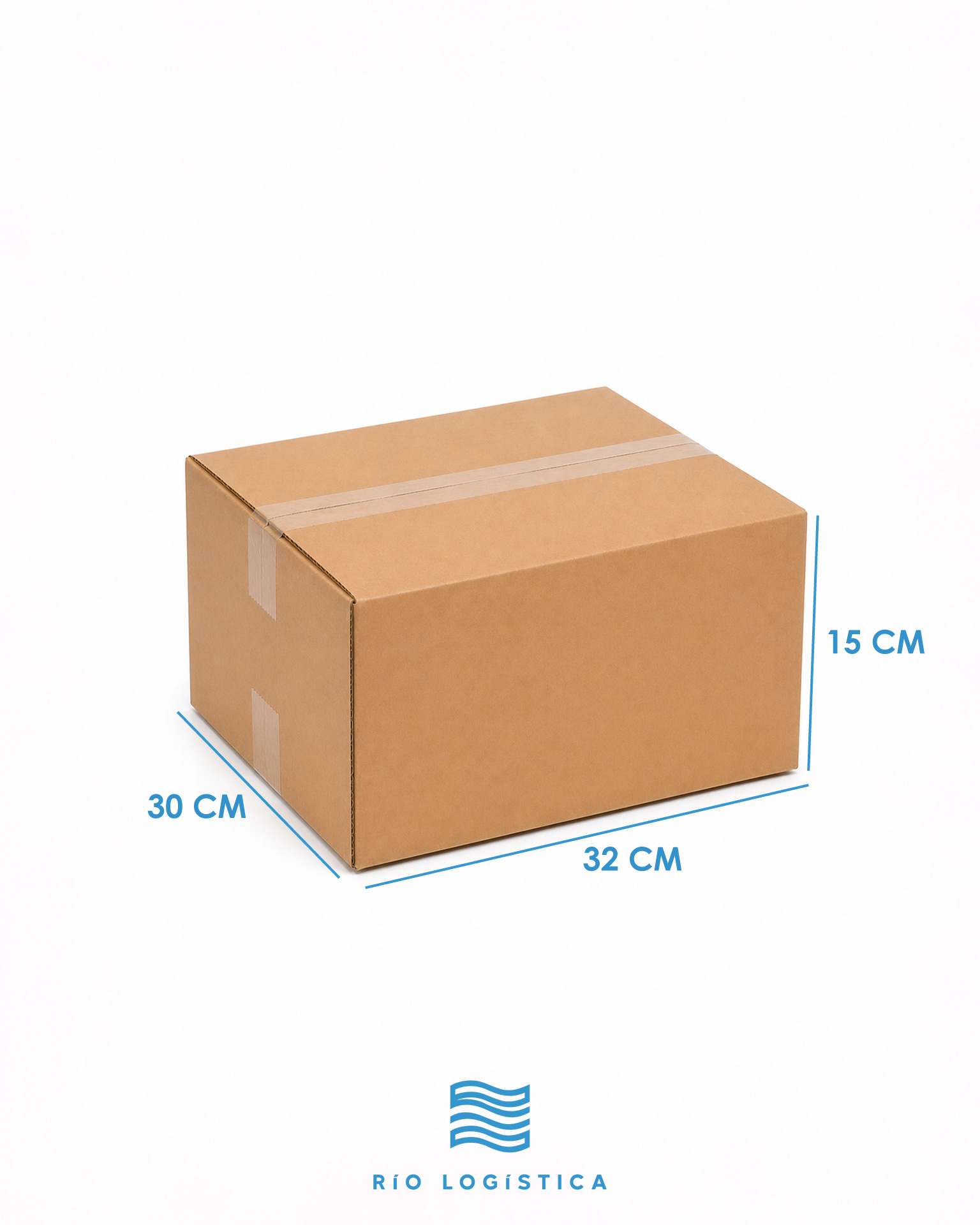 Caja de cartón corrugado 30x32x15 cm para envíos