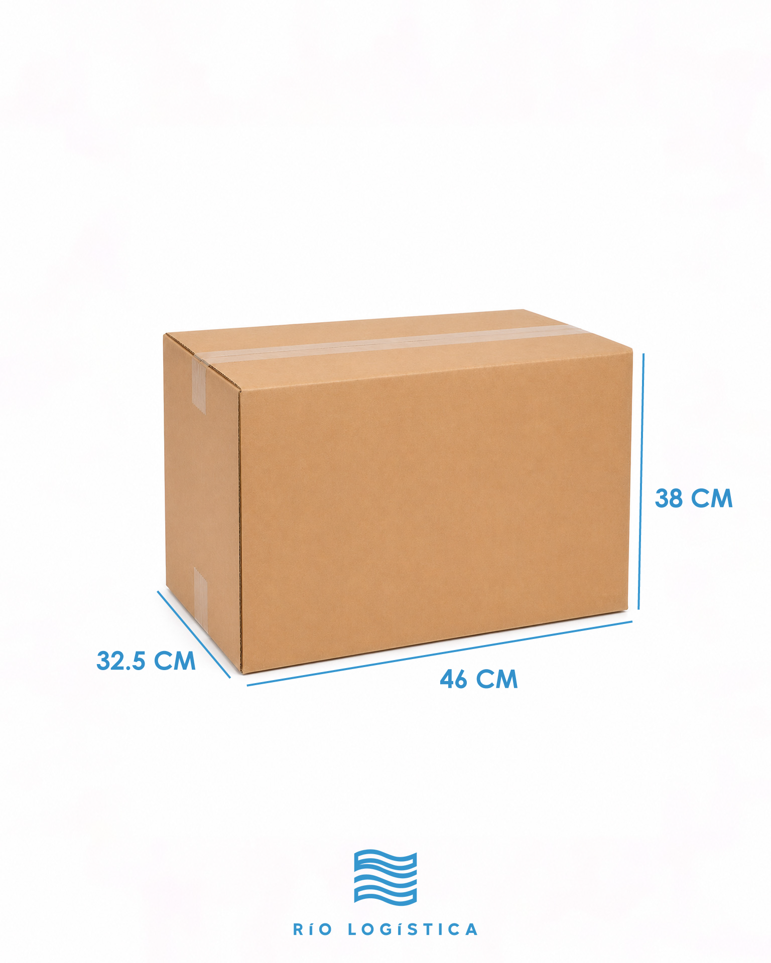 Caja de cartón corrugado 46x32,5x38 cm para envíos
