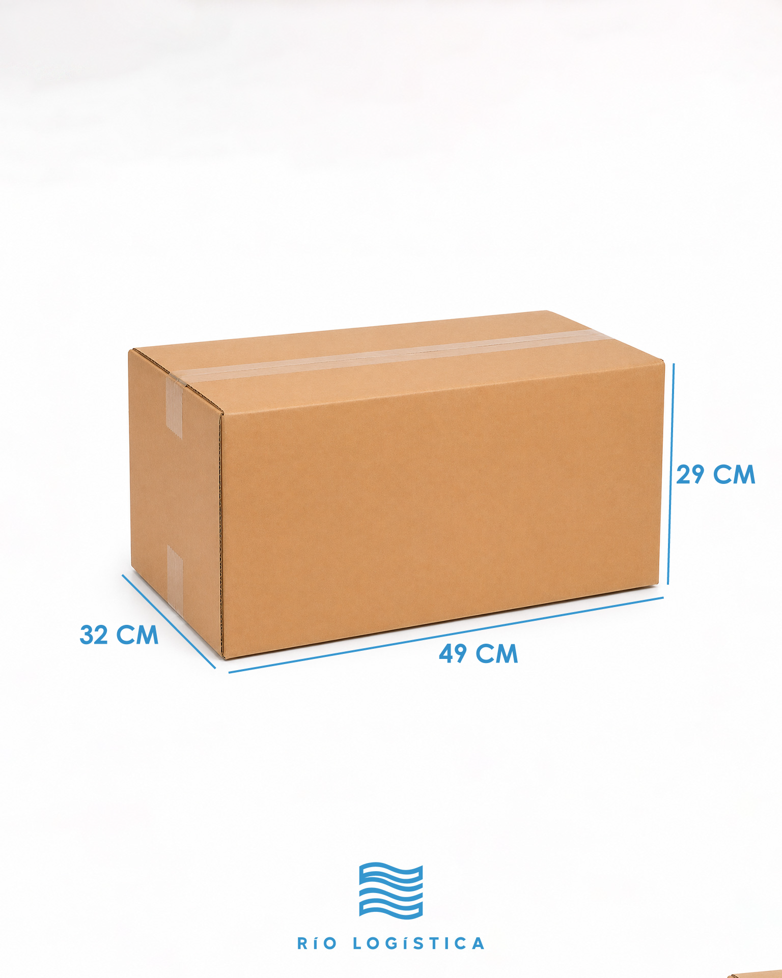 Caja de cartón corrugado 49x32x29 cm para envíos