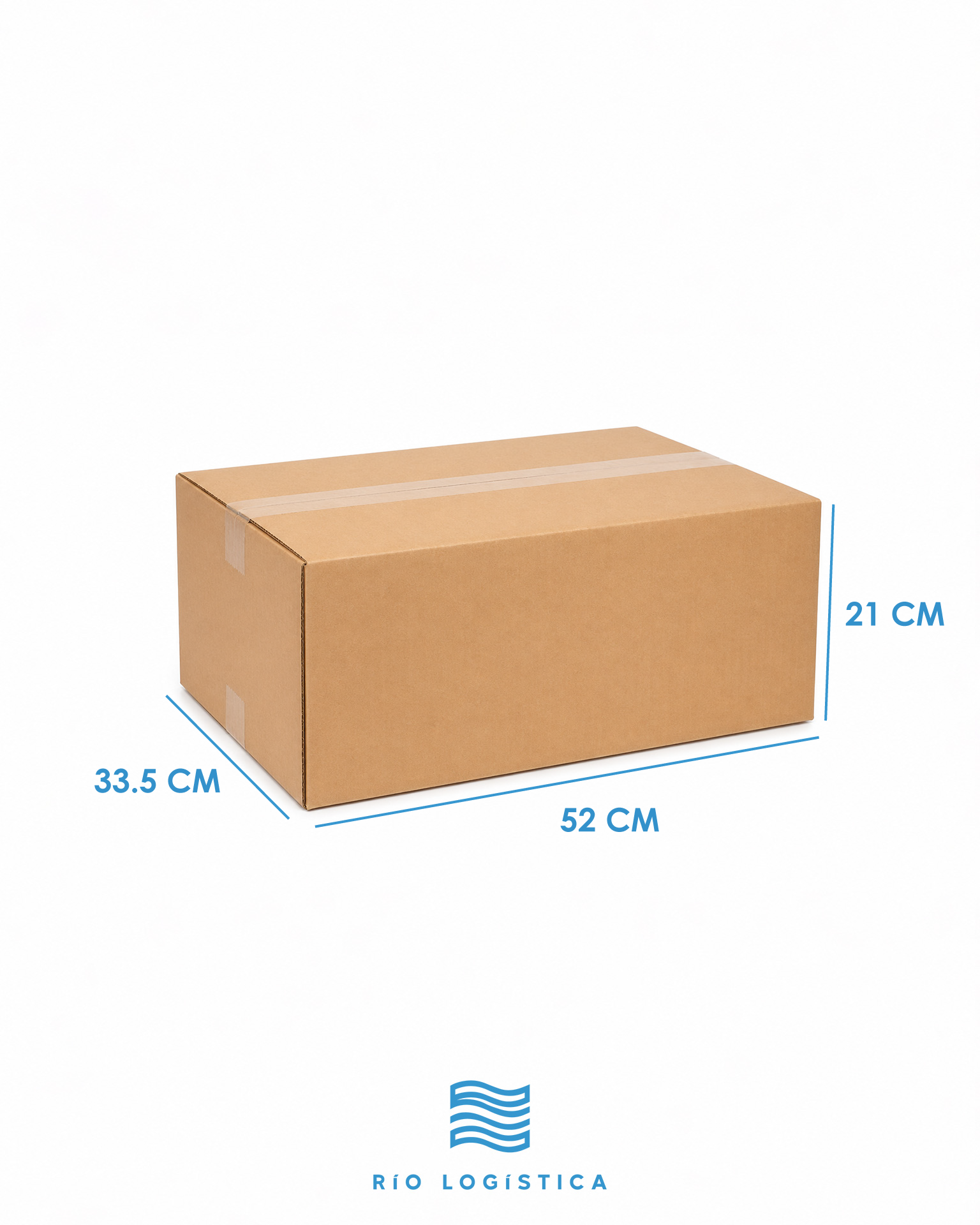 Caja de cartón corrugado 52x33,5x21 cm para envíos